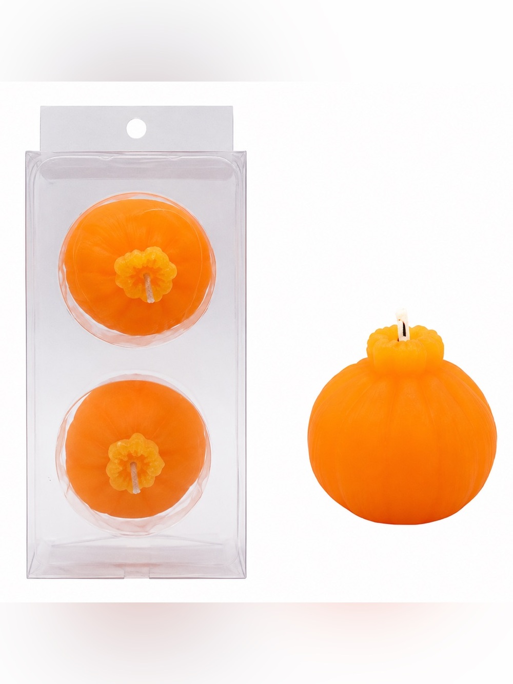 Ashland Tangerine Scented Votive Candles 2-Pack Orange Fruit Design